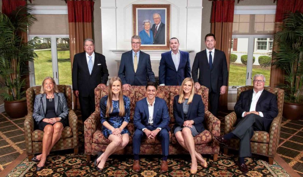 Group photo of the Leader family